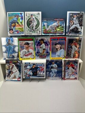 Shane Bieber & Kevin Gausman lot of 13 (Blue Jays, Guardians)